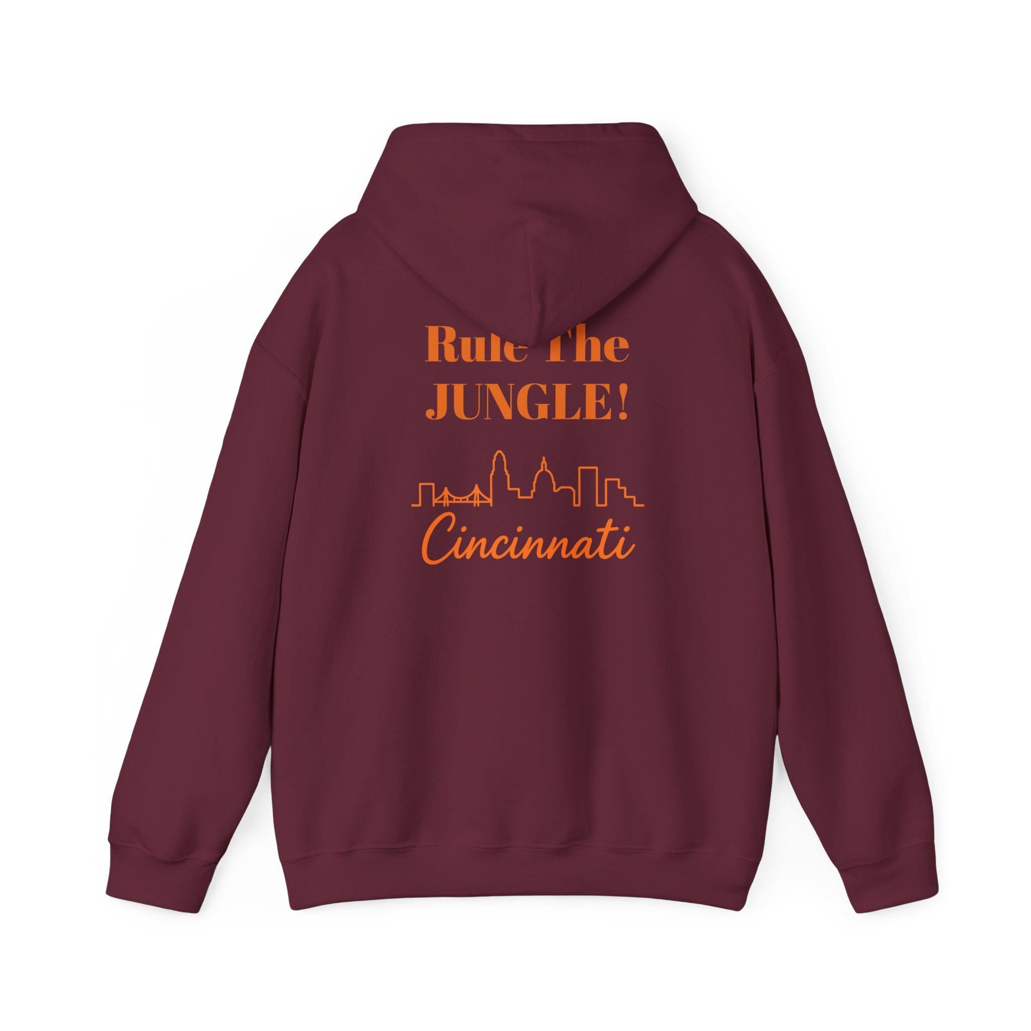 Cincinnati "Rule the Jungle" Hoodie - Tiger Mascot - Cincinnati Football