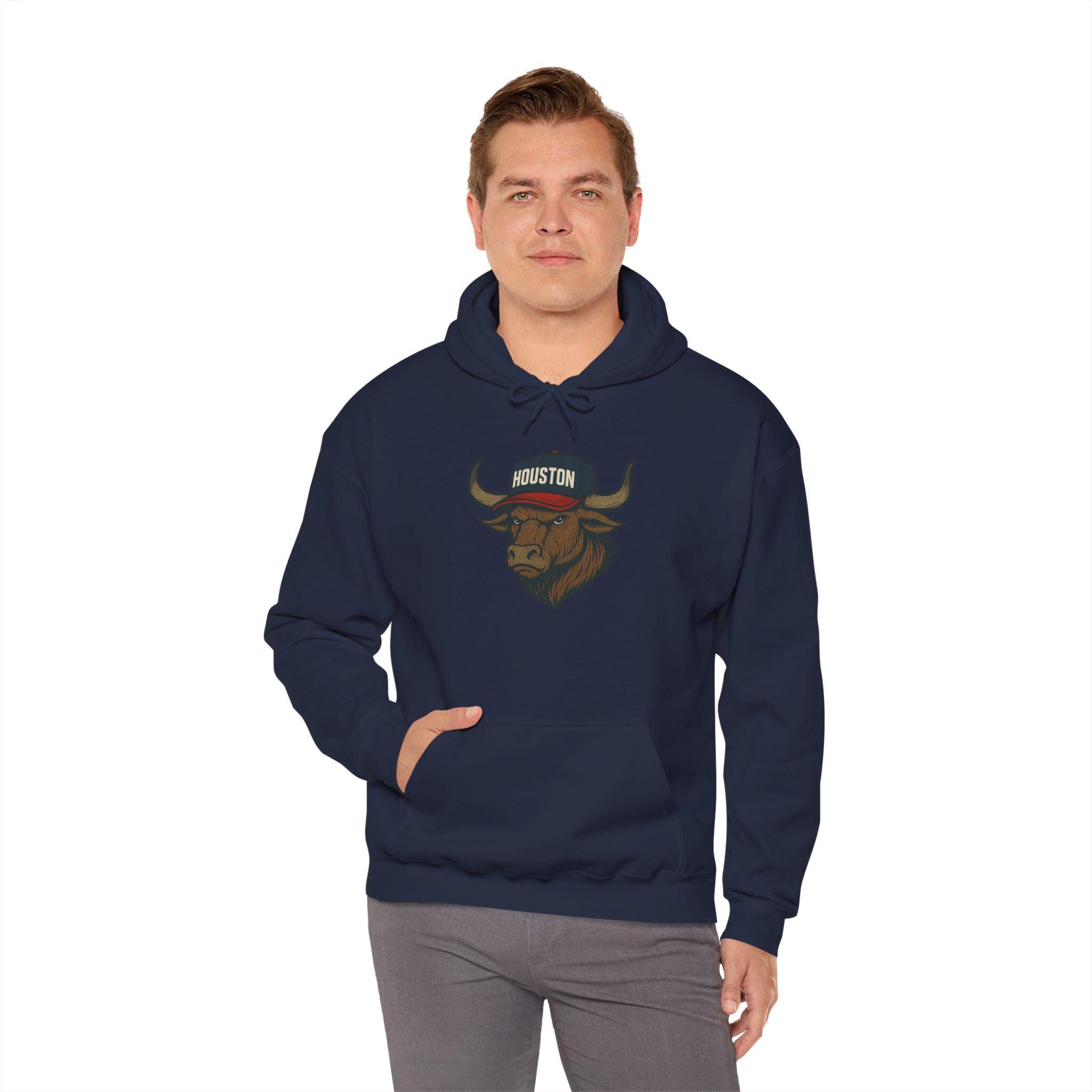 Houston Texans Bull Graphic Hoodie - Battle Red! - Sports Fans