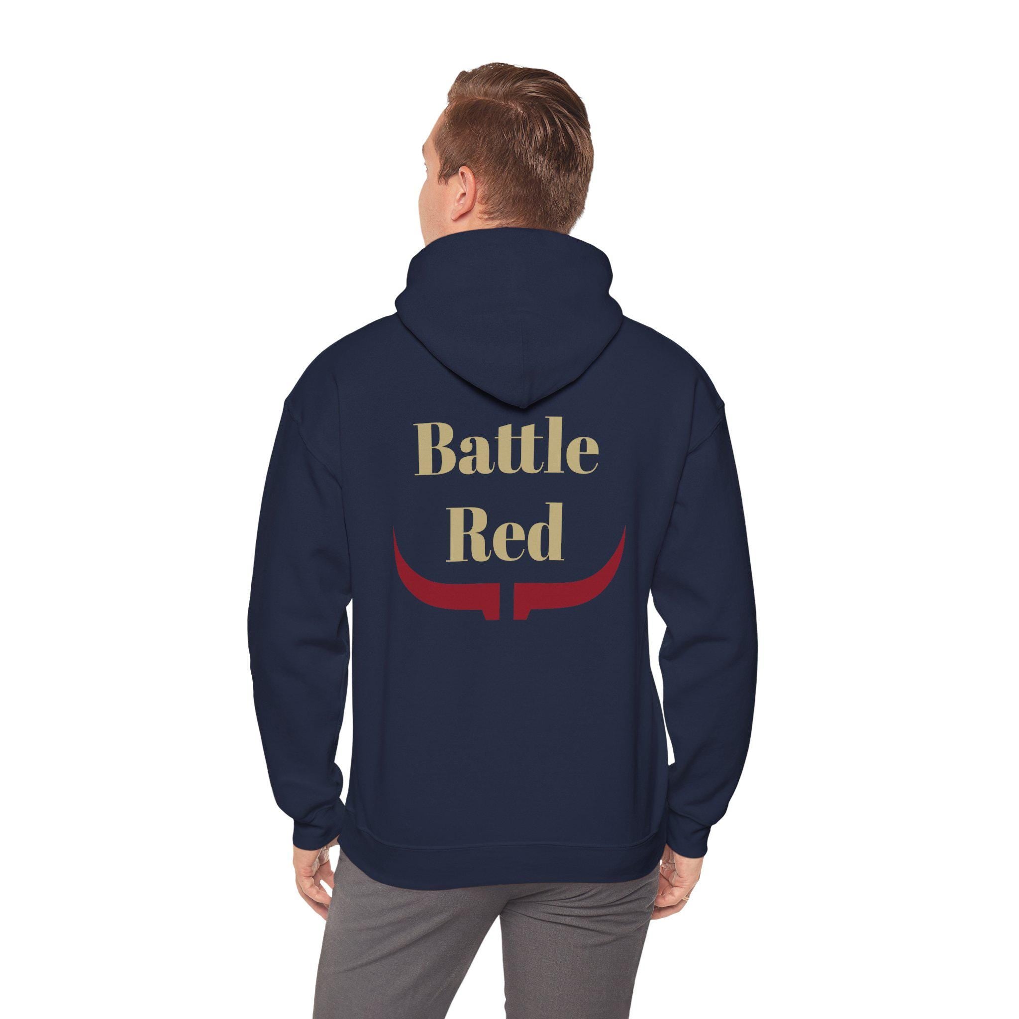 Houston "Battle Red" Hoodie - Longhorn Mascot - Houston Football