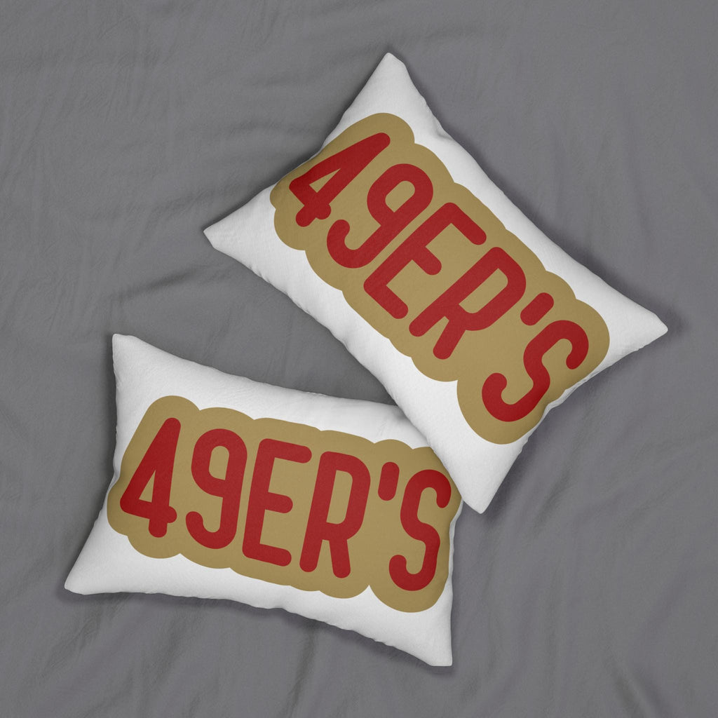 49ers Throw Pillow - Red & Gold Football Fan Cushion, Game Day Home Décor, Sports Gift