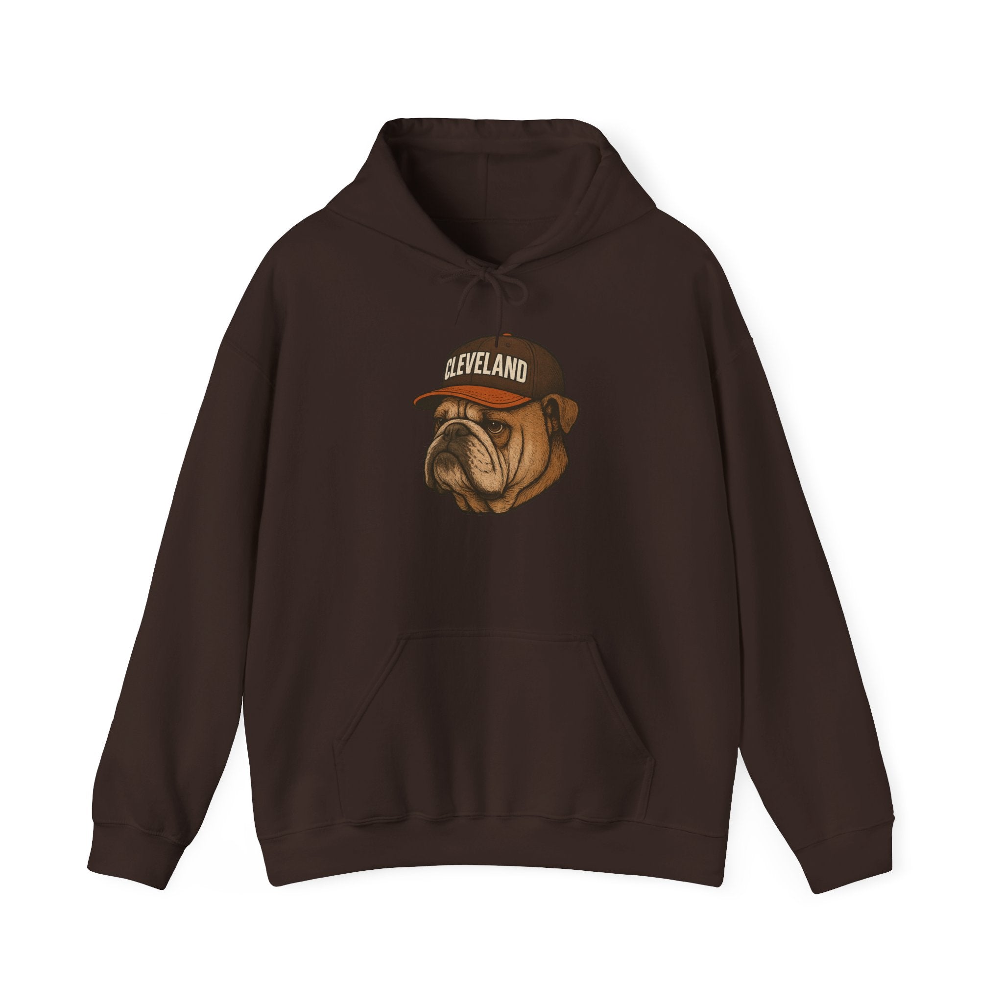 Cleveland -Dawg Pound Forever- Hoodie - Bulldog Mascot - Cleveland Sports Fans