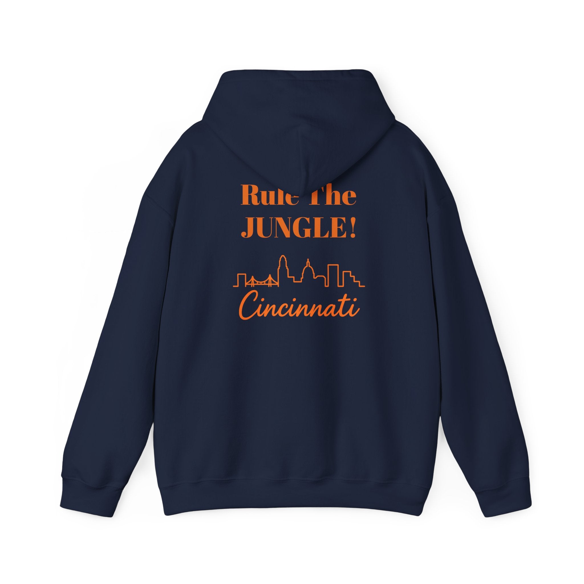 Cincinnati -Rule the Jungle- Hoodie - Cincinnati Tiger Sweatshirt - Cozy Unisex Hoodie, Perfect for Game Day