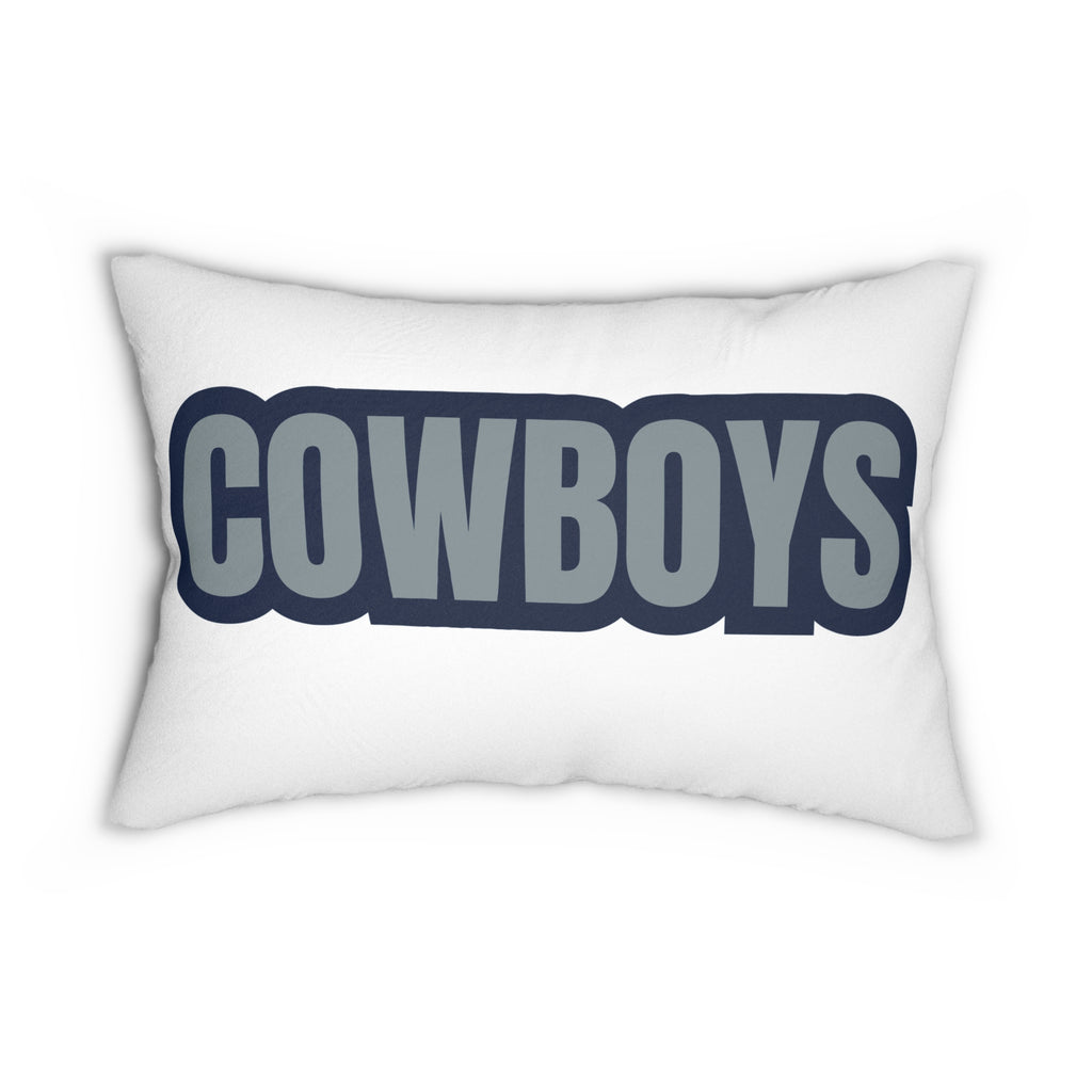 Cowboys Inspired Football Pillow | Blue & Gray Sports Fan Cushion | Game Day Home Décor, Gift for Cowboy Fans