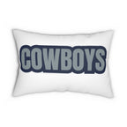 Cowboys Inspired Football Pillow | Blue & Gray Sports Fan Cushion | Game Day Home Décor, Gift for Cowboy Fans