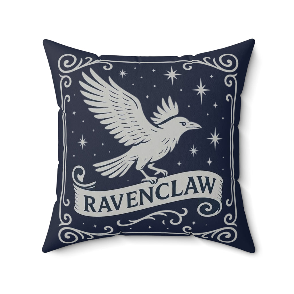 Ravenclaw Pillow | Square Throw Pillow, Navy Blue Crest