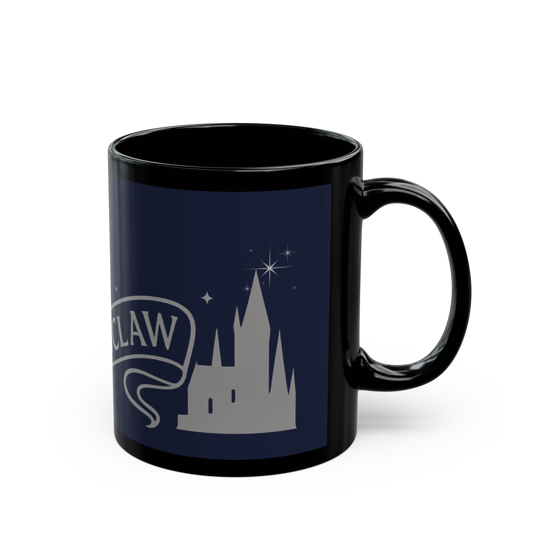Ravenclaw Castle Starry Night Mug | Black Ceramic 11oz or 15oz