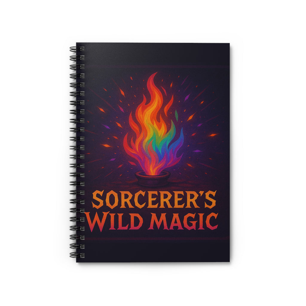 Sorcerer's Wild Magic Spiral Notebook - Magical Journal, RPG Journal, Sketchbook, Battle Planner, Dungeons & Dragons