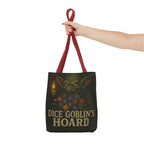 Dice Goblin's Hoard Tote Bag, Fantasy Tote, D&D Accessory, Gamer Gift, Bag for Dice, RPG Fan Tote, Geek Chic, Roleplaying Bag