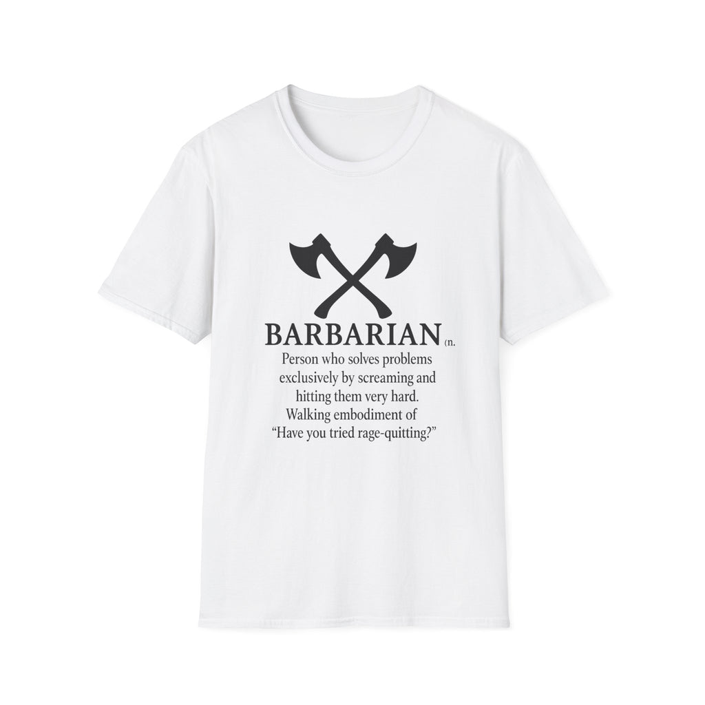 Barbarian Definition T-Shirt - Funny DnD Tabletop RPG Tee, Humor Tee, Gift for Friends, Funny Shirt, Casual Wear, Meme Lover Apparel
