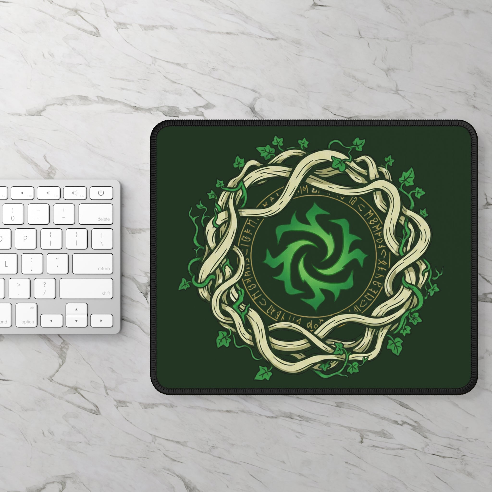 Green Mana Gaming Mouse Pad – Magic the Gathering Inspired | RPG Desk Mat | Gamer Setup Accessory | Nature & Arcane Design