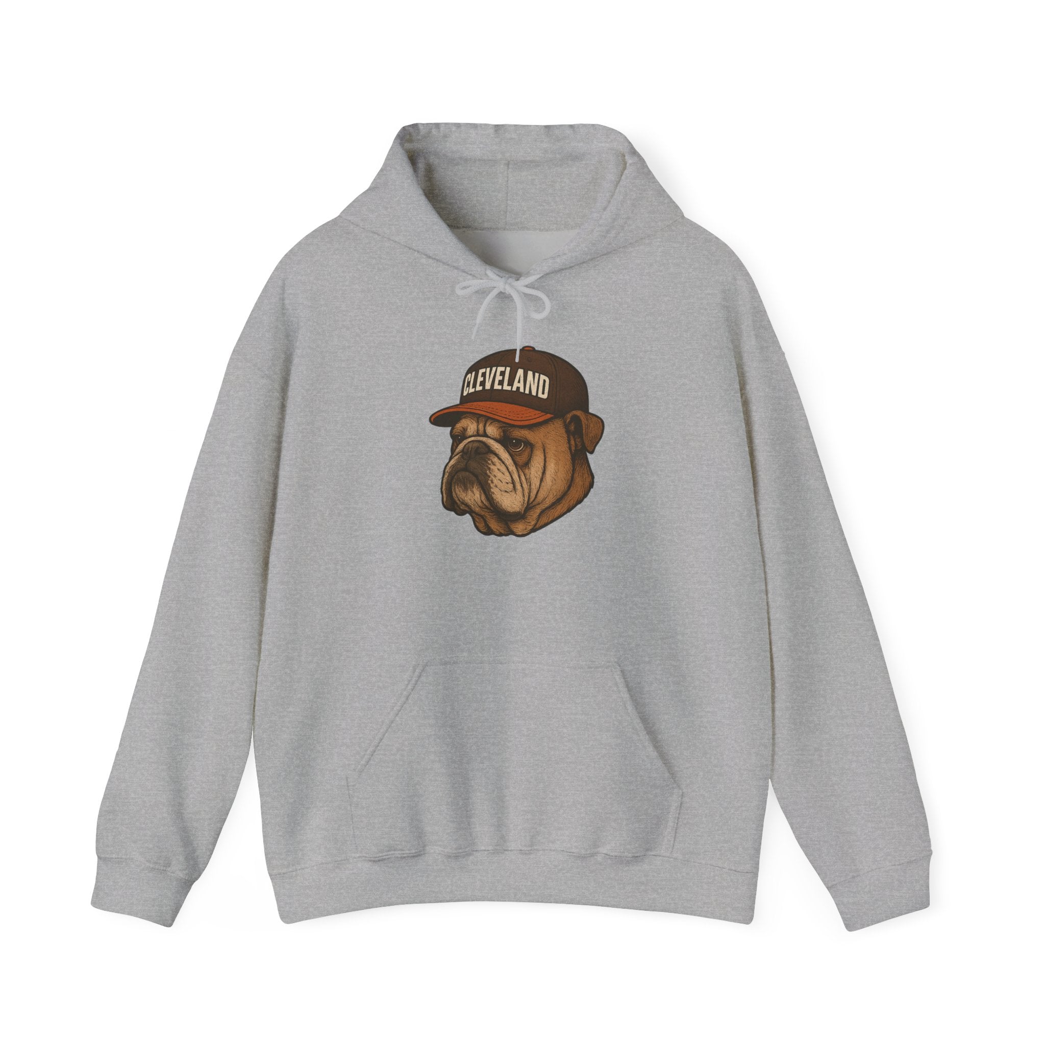 Cleveland -Dawg Pound Forever- Hoodie - Bulldog Mascot - Cleveland Sports Fans