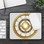 White Mana Gaming Mouse Pad – Magic the Gathering Inspired | RPG Desk Mat | Gamer Setup Accessory | Order & Protection Design