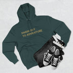 Mountain Adventure Three-Panel Fleece Hoodie, Passport to Adventure Design, Hiking Gift, Unisex Sizes S-3XL, Soft Comfort, Kangaroo Pocket,