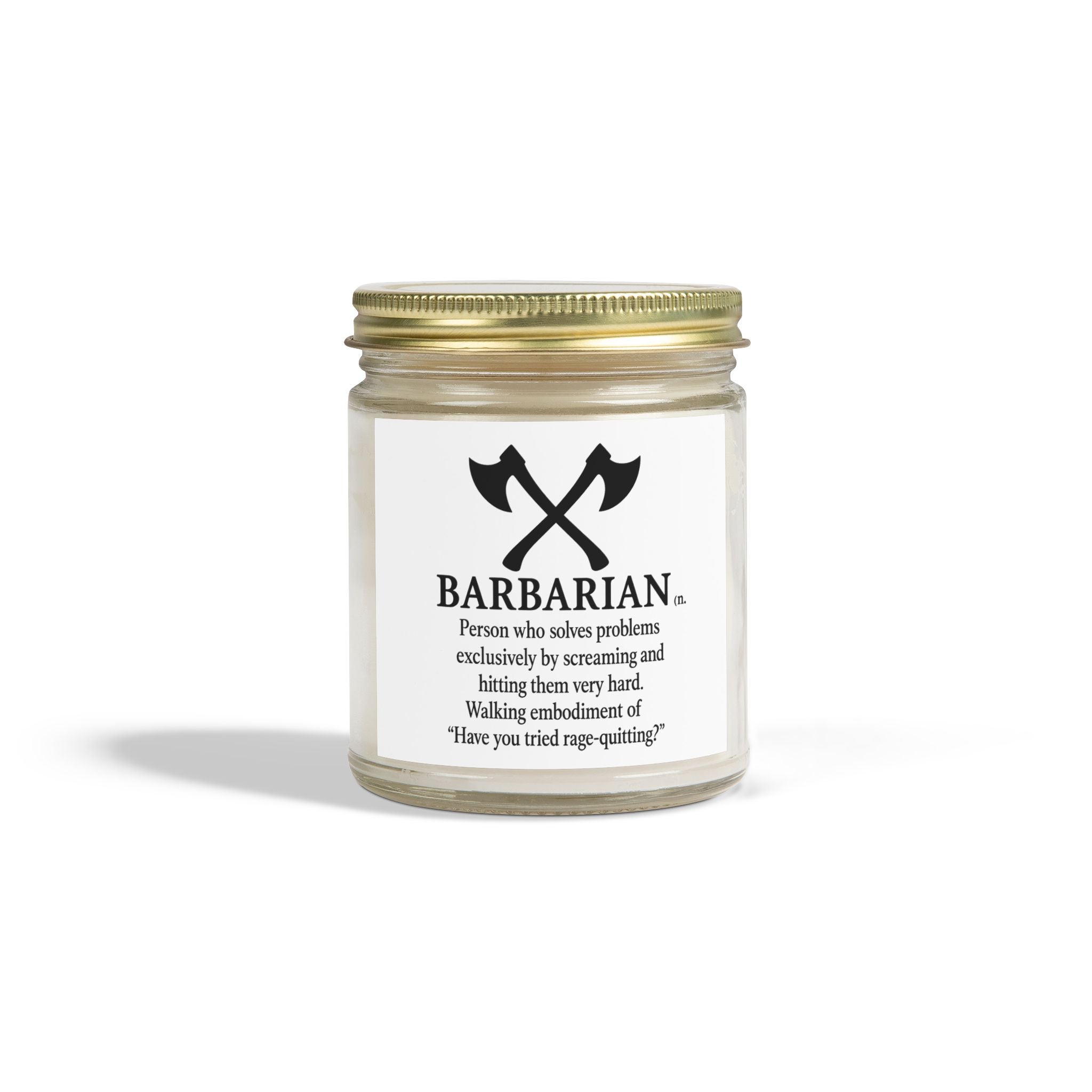 Barbarian Candle | DnD Gift | Dungeons and Dragons Candle | Funny Gamer Candle | TTRPG Gift | Dungeon Master Gift | Tabletop RPG Decor