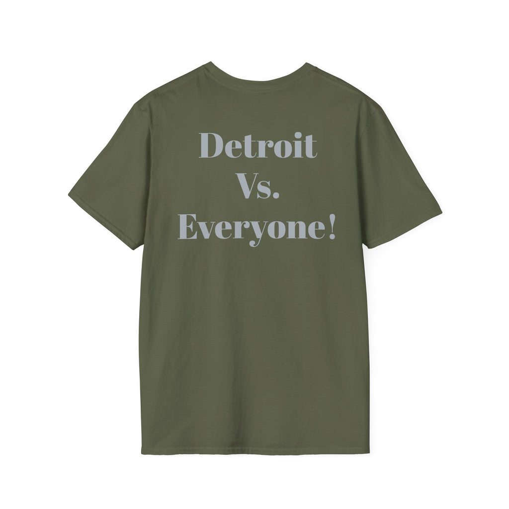 Detroit -Detroit Vs. Everyone- Lions Fan T-Shirt - Lion Mascot