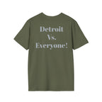 Detroit -Detroit Vs. Everyone- Lions Fan T-Shirt - Lion Mascot