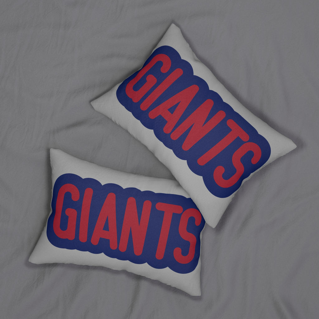 Giants Throw Pillow - Blue & Red Football Fan Cushion, Game Day Home Décor, Sports Gift