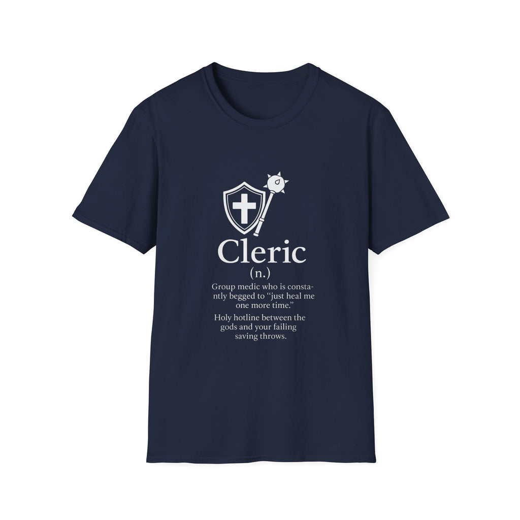 Cleric Class T-Shirt - Funny Dungeons & Dragons Tee