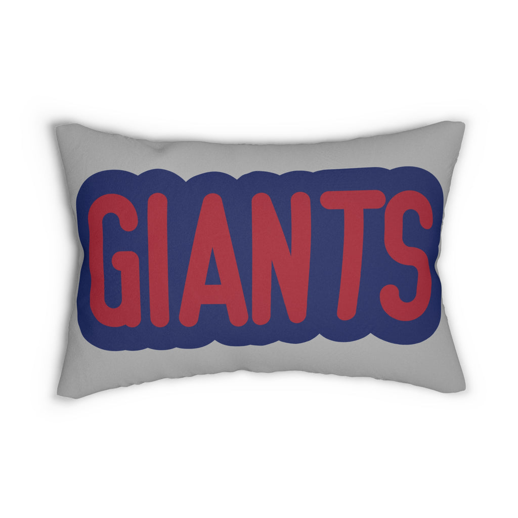 Giants Throw Pillow - Blue & Red Football Fan Cushion, Game Day Home Décor, Sports Gift