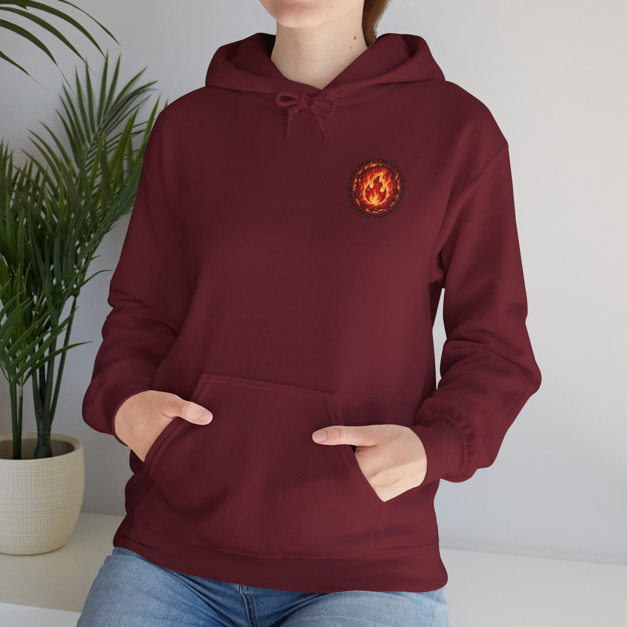 Red Mana Magic: Magic the Gathering Inspired Hoodie