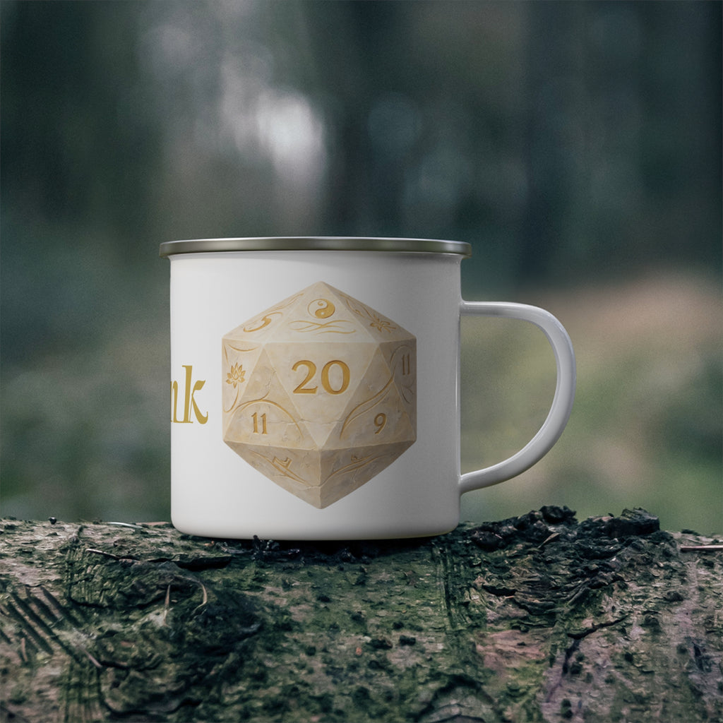 Monk D20 Enamel Mug – Path of Balance