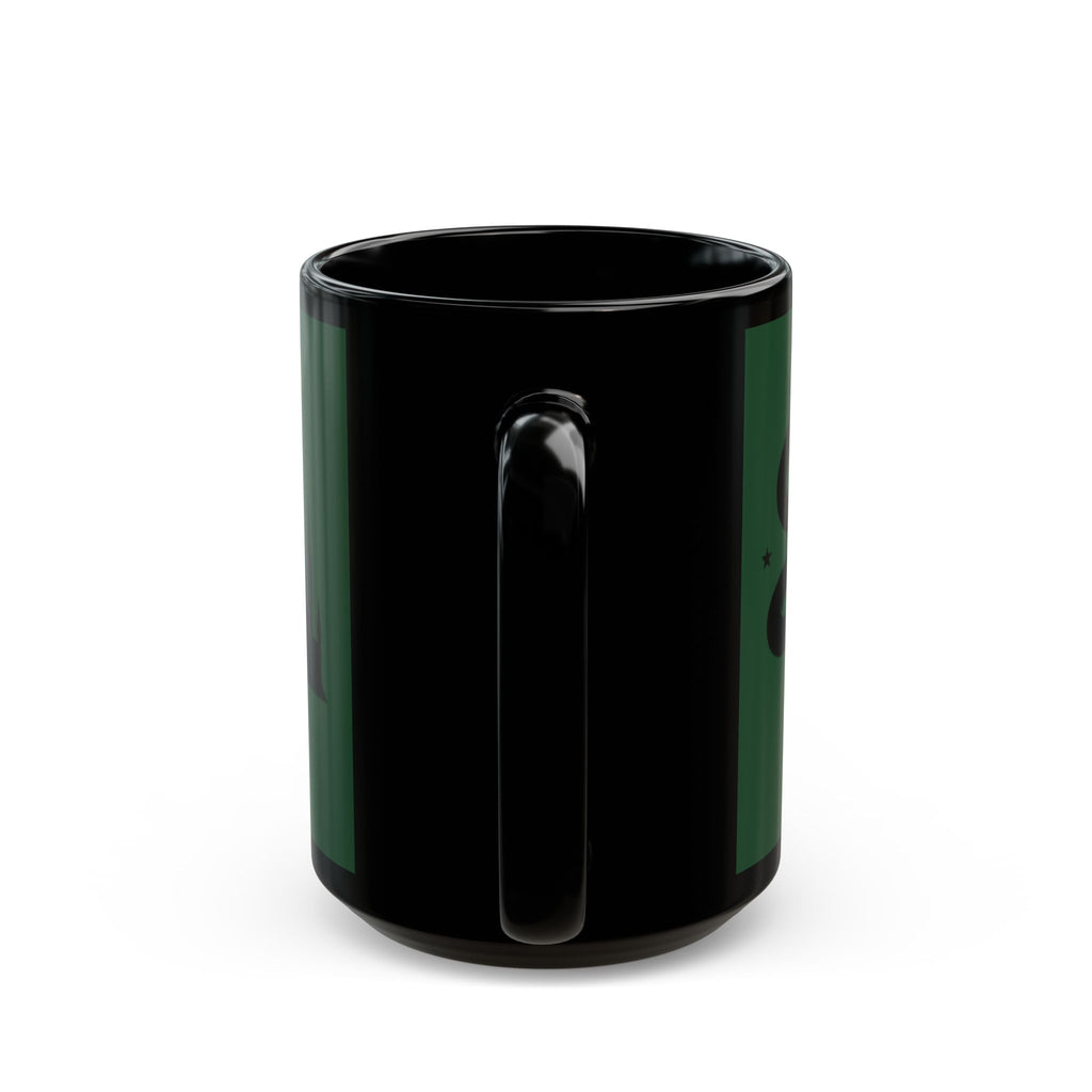 Slytherin Snake Inspired Castle Mug, Black Ceramic Coffee Cup