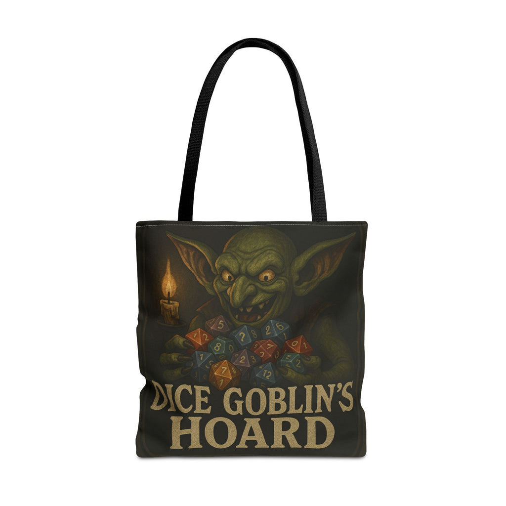 Dice Goblin's Hoard Tote Bag, Fantasy Tote, D&D Accessory, Gamer Gift, Bag for Dice, RPG Fan Tote, Geek Chic, Roleplaying Bag
