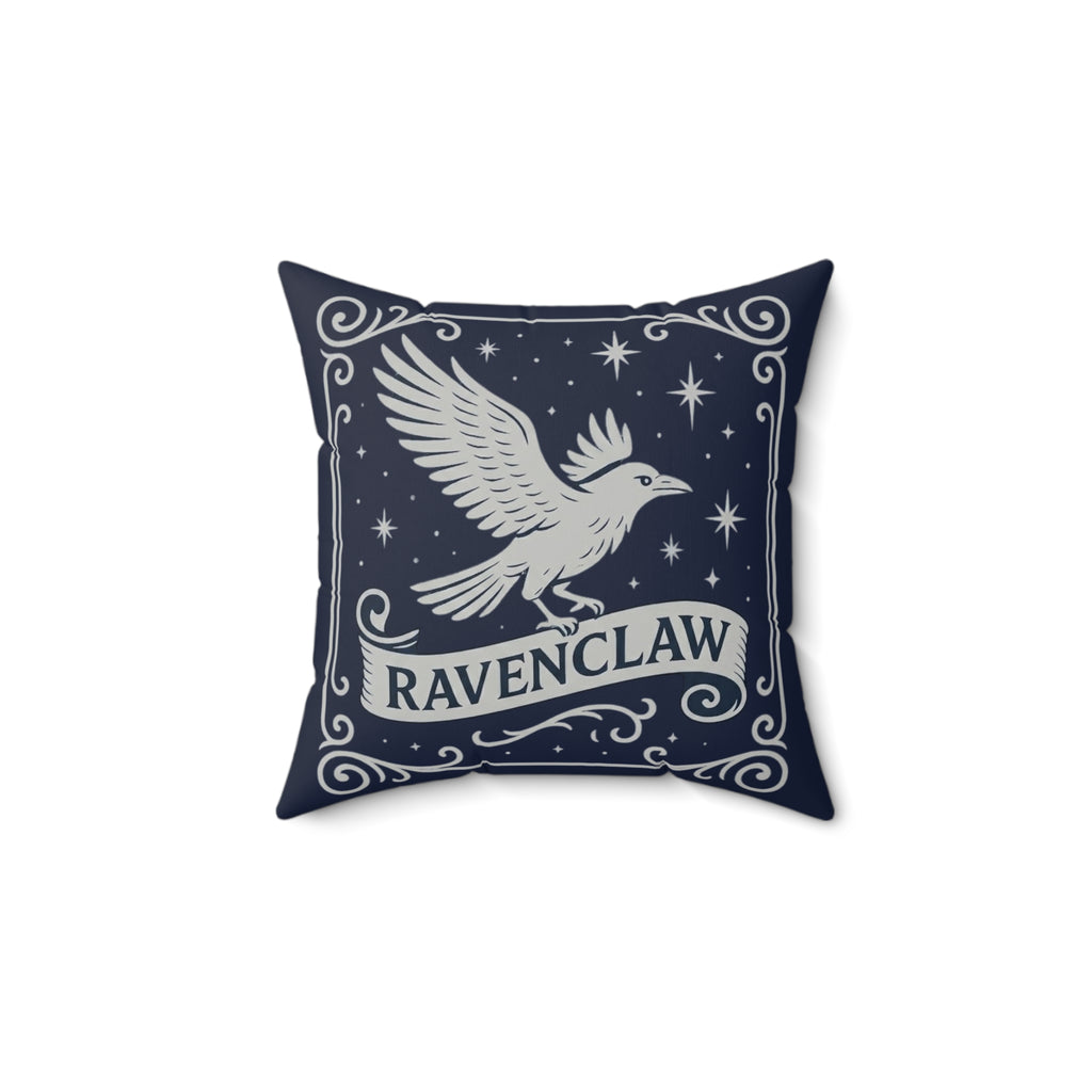 Ravenclaw Pillow | Square Throw Pillow, Navy Blue Crest