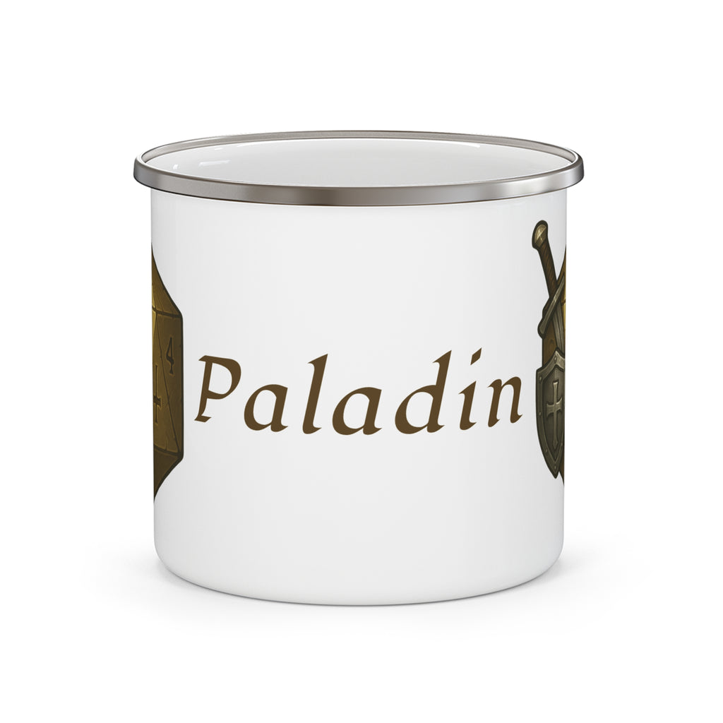 Paladin D20 Enamel Mug – Oathbound Resolve