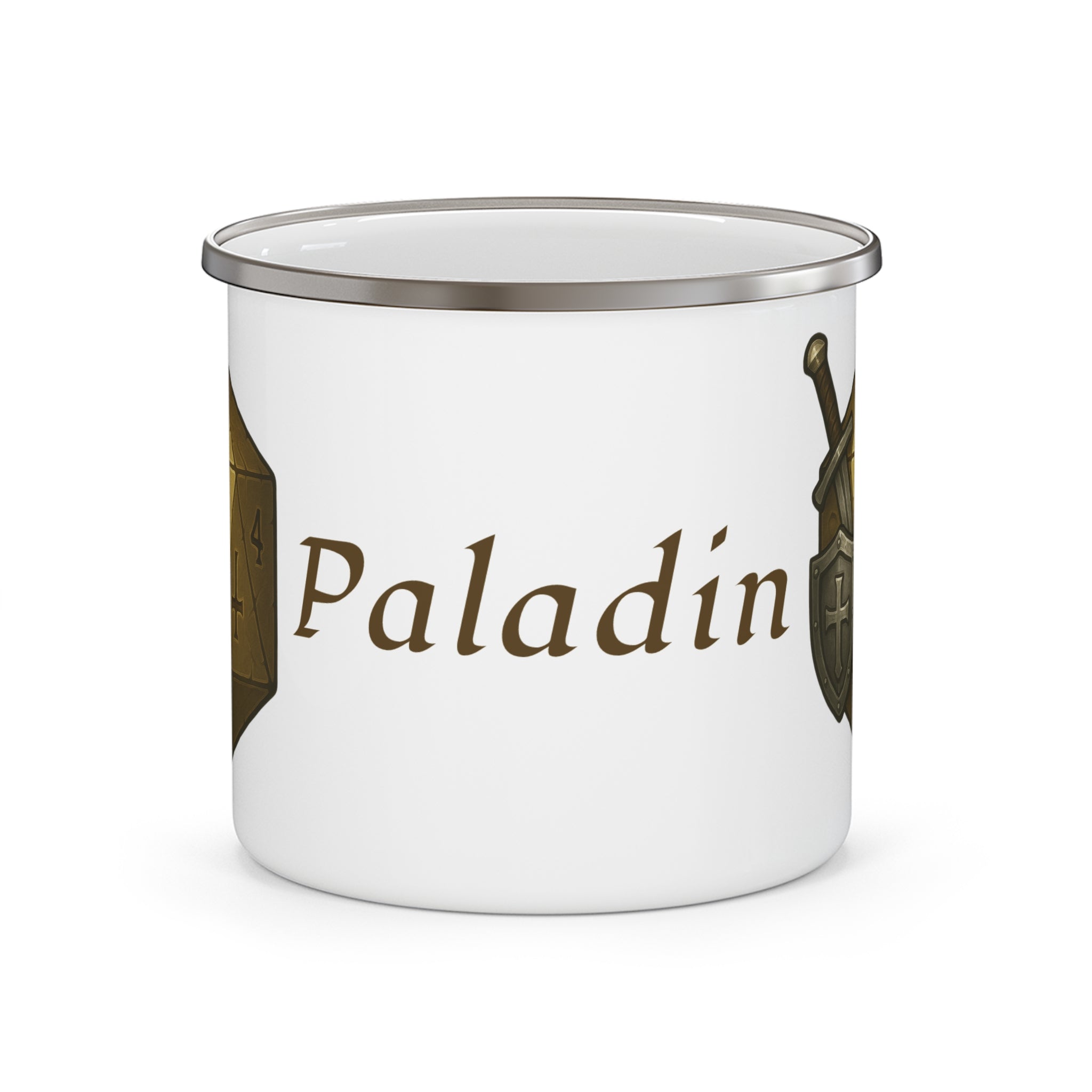Paladin D20 Enamel Mug – Oathbound Resolve