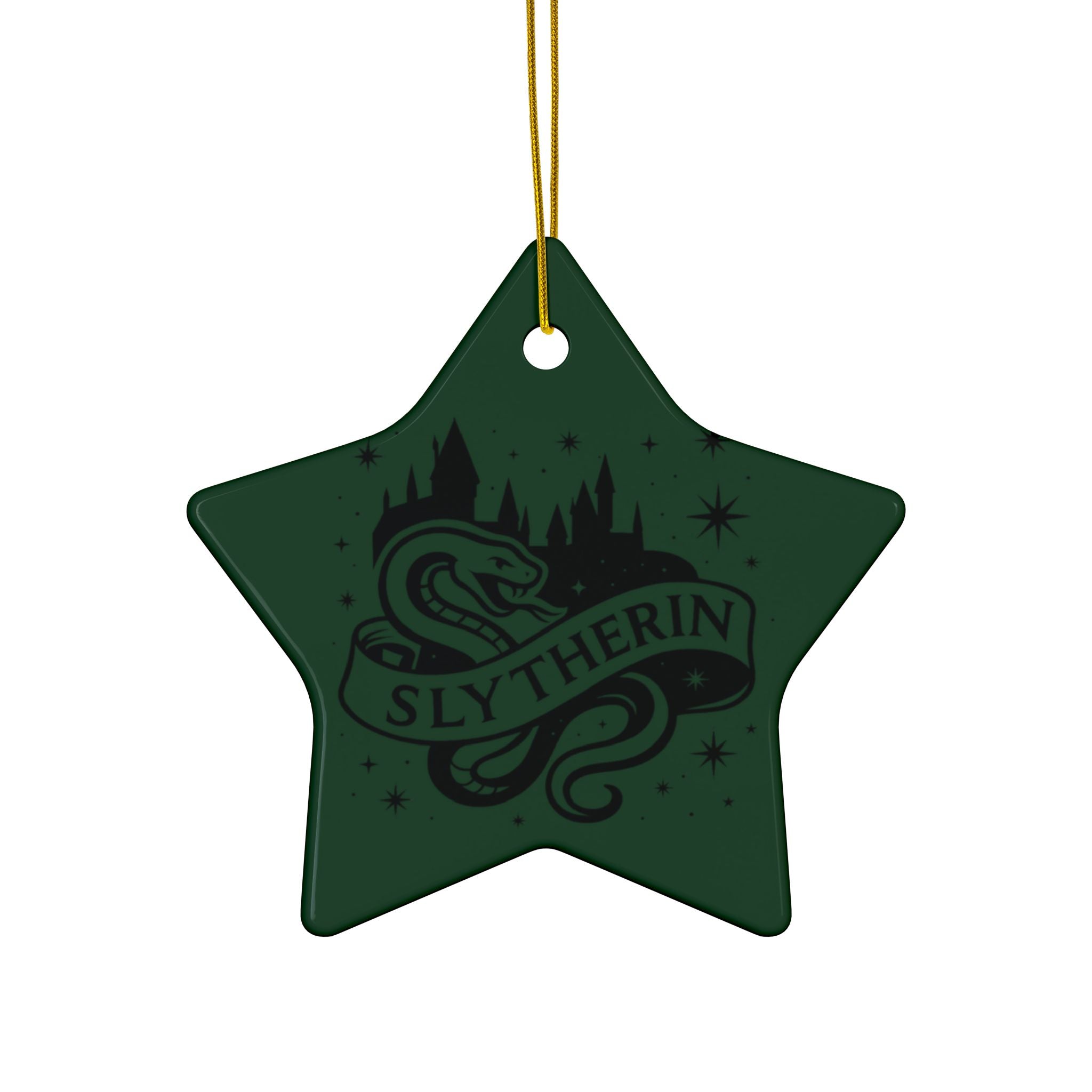 Hogwarts House Crest Ornaments Ceramic Ornament | Slytherin