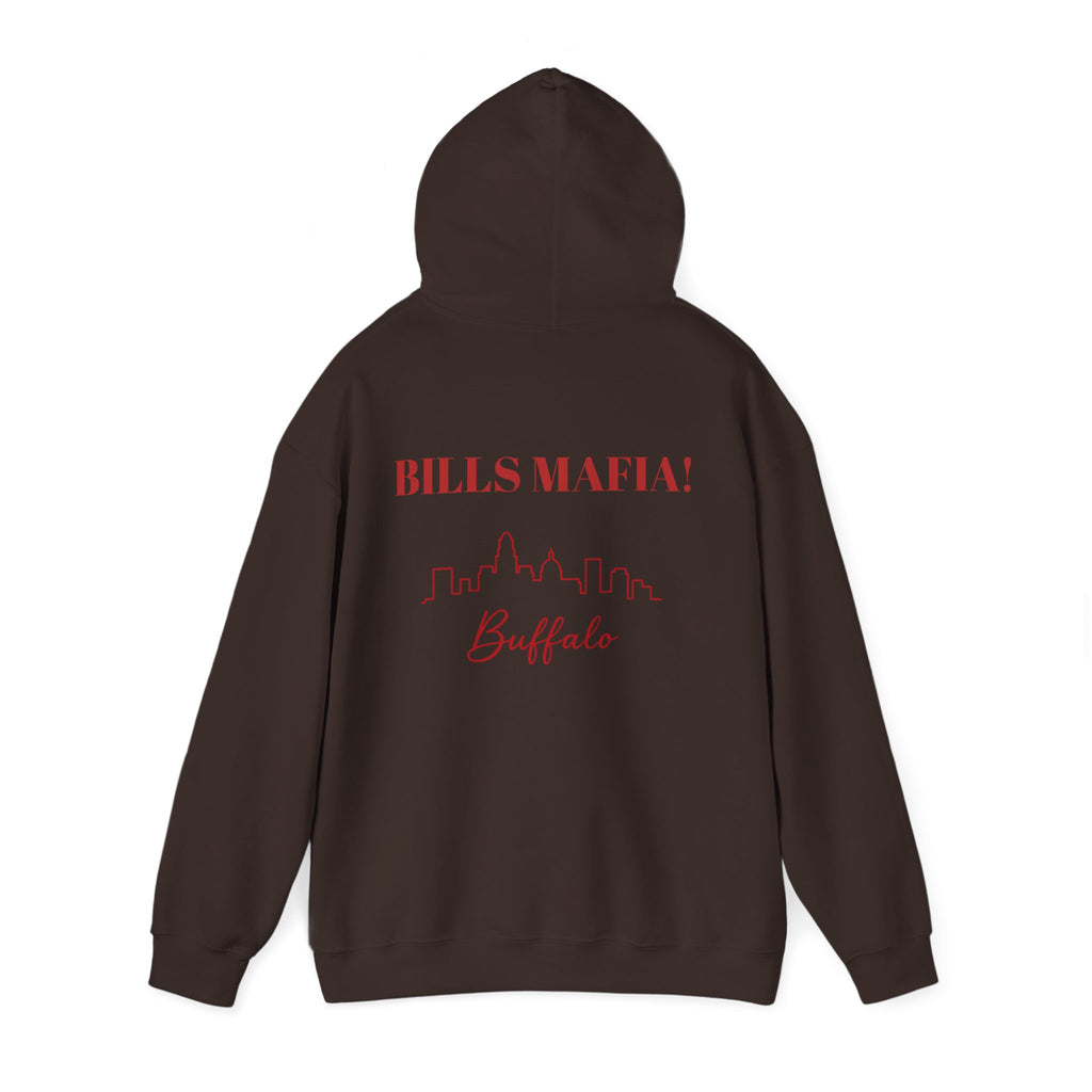 Buffalo Bills Fan Hooded Sweatshirt - Buffalo -Bills Mafia- Hoodie - Buffalo Mascot Design