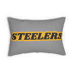 Steelers Throw Pillow - Black & Gold Football Fan Cushion, Game Day Home Décor, Sports Gift, Game Day Accent, Sports Team Gift