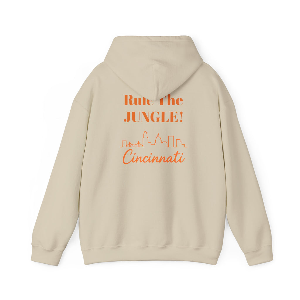 Cincinnati -Rule the Jungle- Hoodie - Cincinnati Tiger Sweatshirt - Cozy Unisex Hoodie, Perfect for Game Day