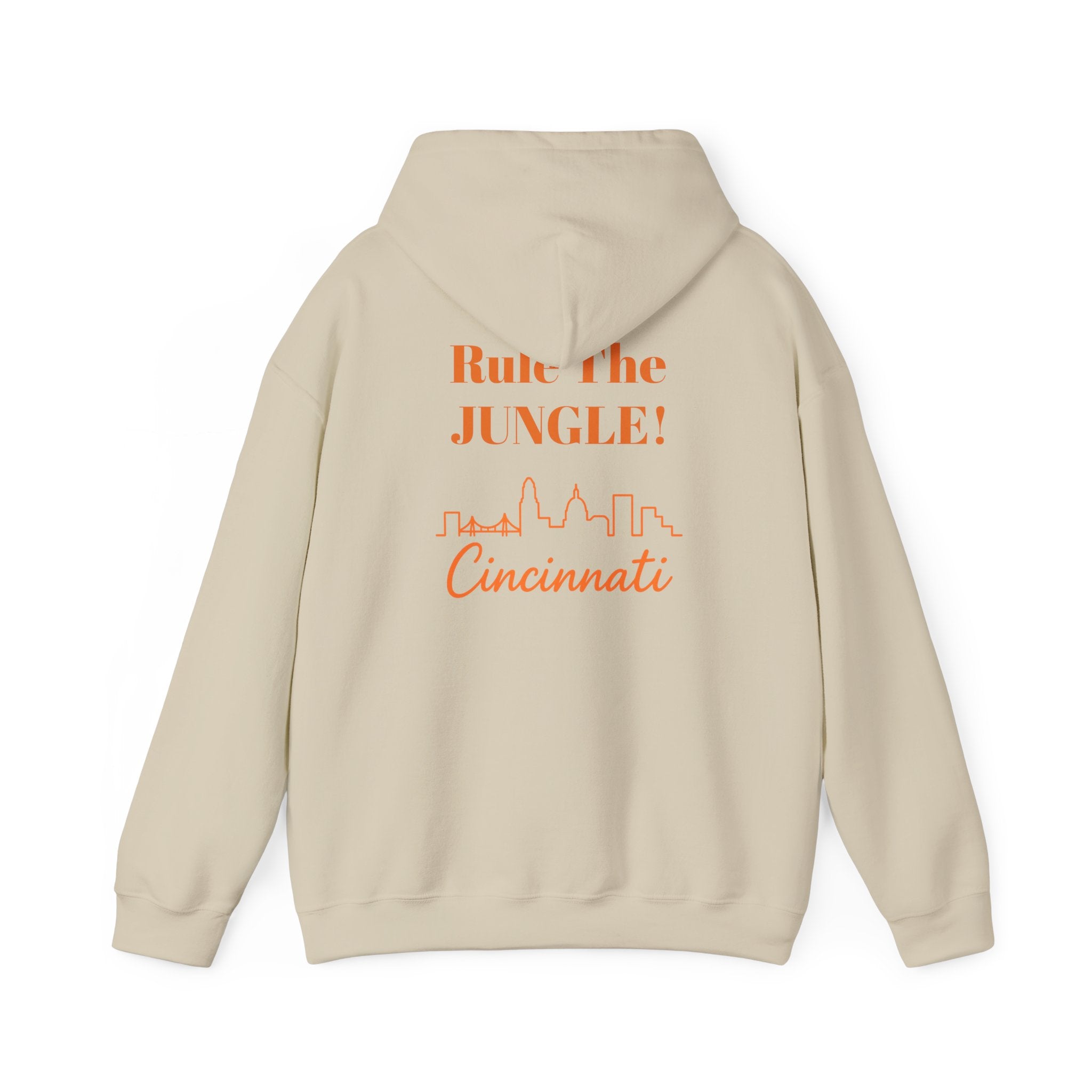 Cincinnati -Rule the Jungle- Hoodie - Cincinnati Tiger Sweatshirt - Cozy Unisex Hoodie, Perfect for Game Day