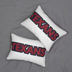 Texans Throw Pillow - Red & Deep Blue Football Fan Cushion, Game Day Home Décor, Sports Gift Game Day Gift, Unique Fan Merchandise