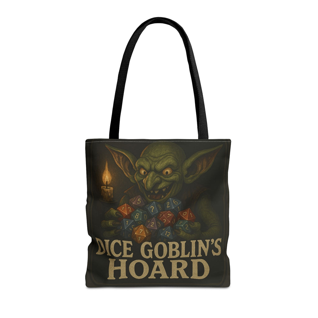Dice Goblin's Hoard Tote Bag, Fantasy Tote, D&D Accessory, Gamer Gift, Bag for Dice, RPG Fan Tote, Geek Chic, Roleplaying Bag