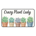 Crazy Plant Lady Desk Mat | Large Mouse Pad | Succulent Office Decor | Plant Lover Gift | Work From Home Accessory