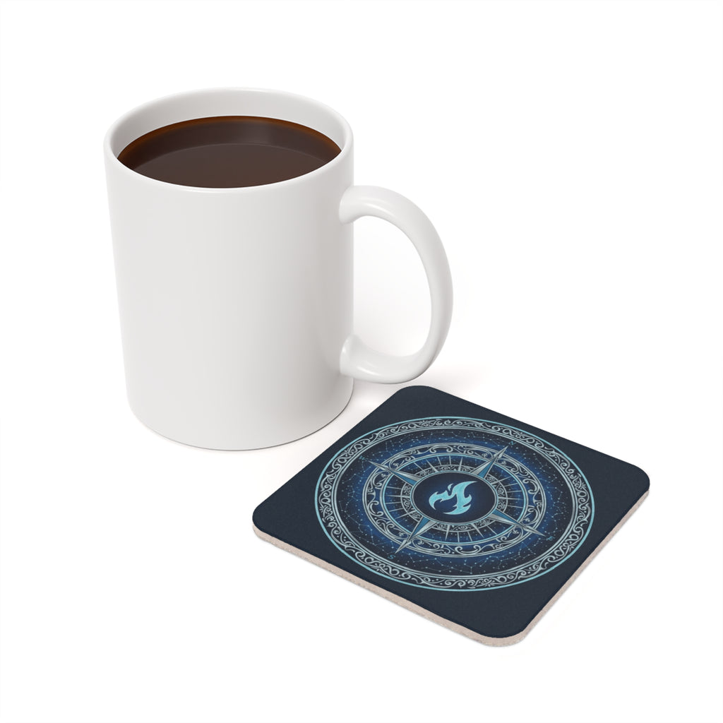 Blue Mana MTG Cork Coaster — Round Heat-Resistant Drink Coaster