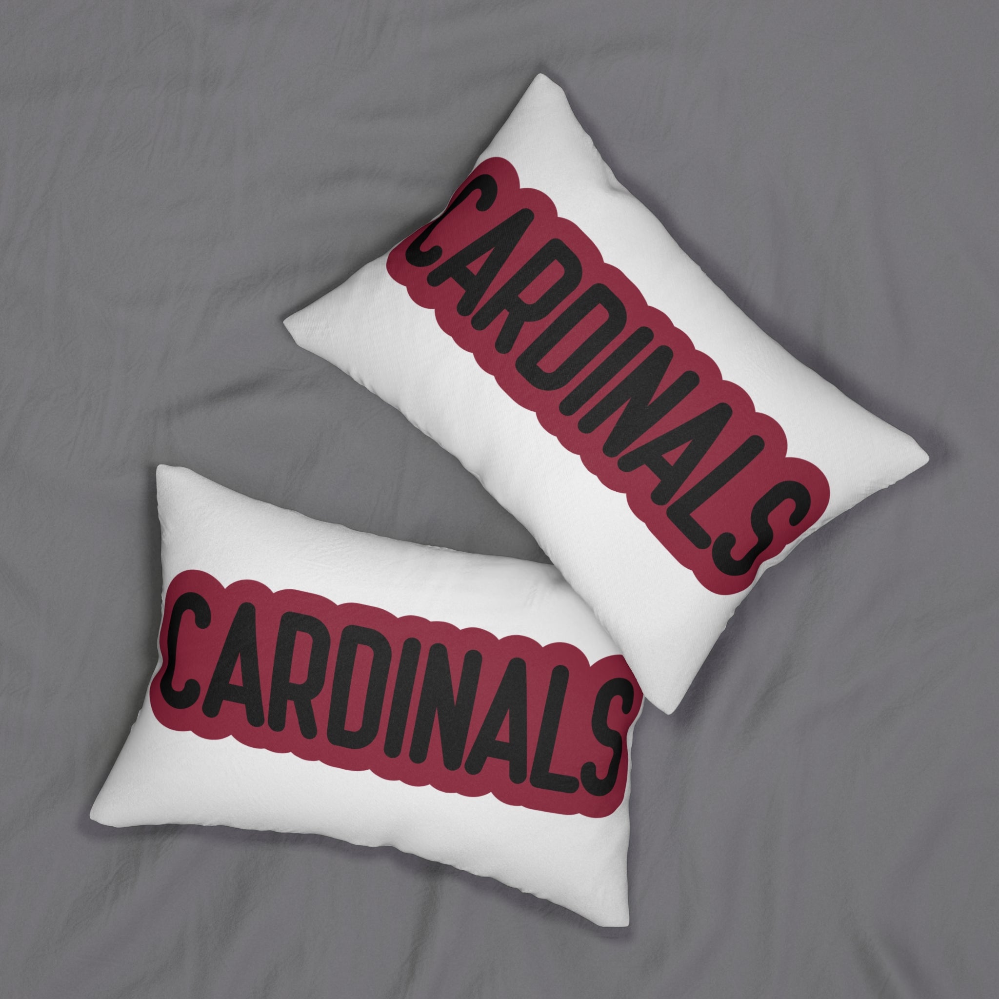 Cardinals Throw Pillow - Red & Black Football Fan Cushion, Game Day Home Décor, Sports Gift