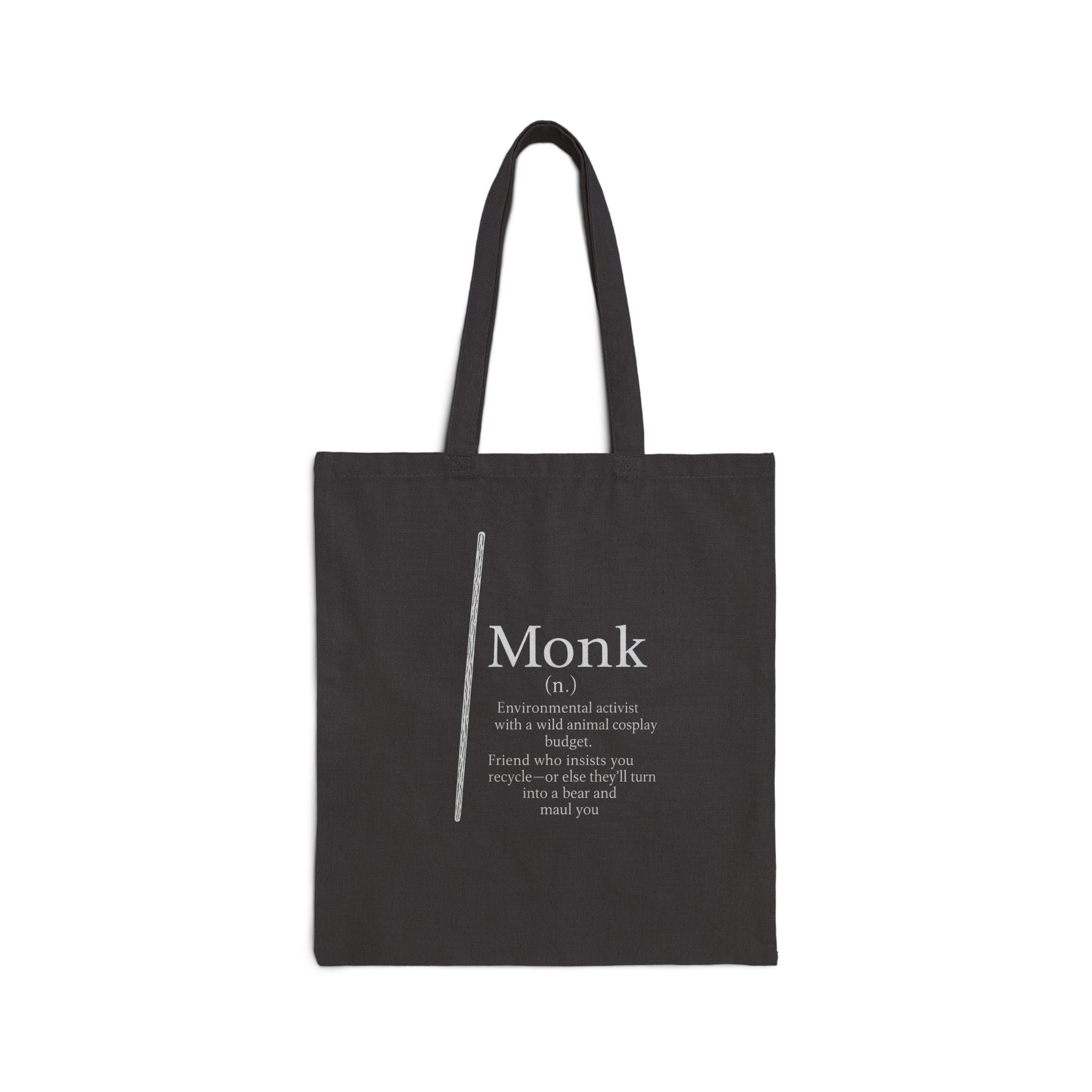 Monk Tote Bag - D&D Reusable Canvas Bag for Tabletop Gamers, RPG Players, and Fantasy Fans