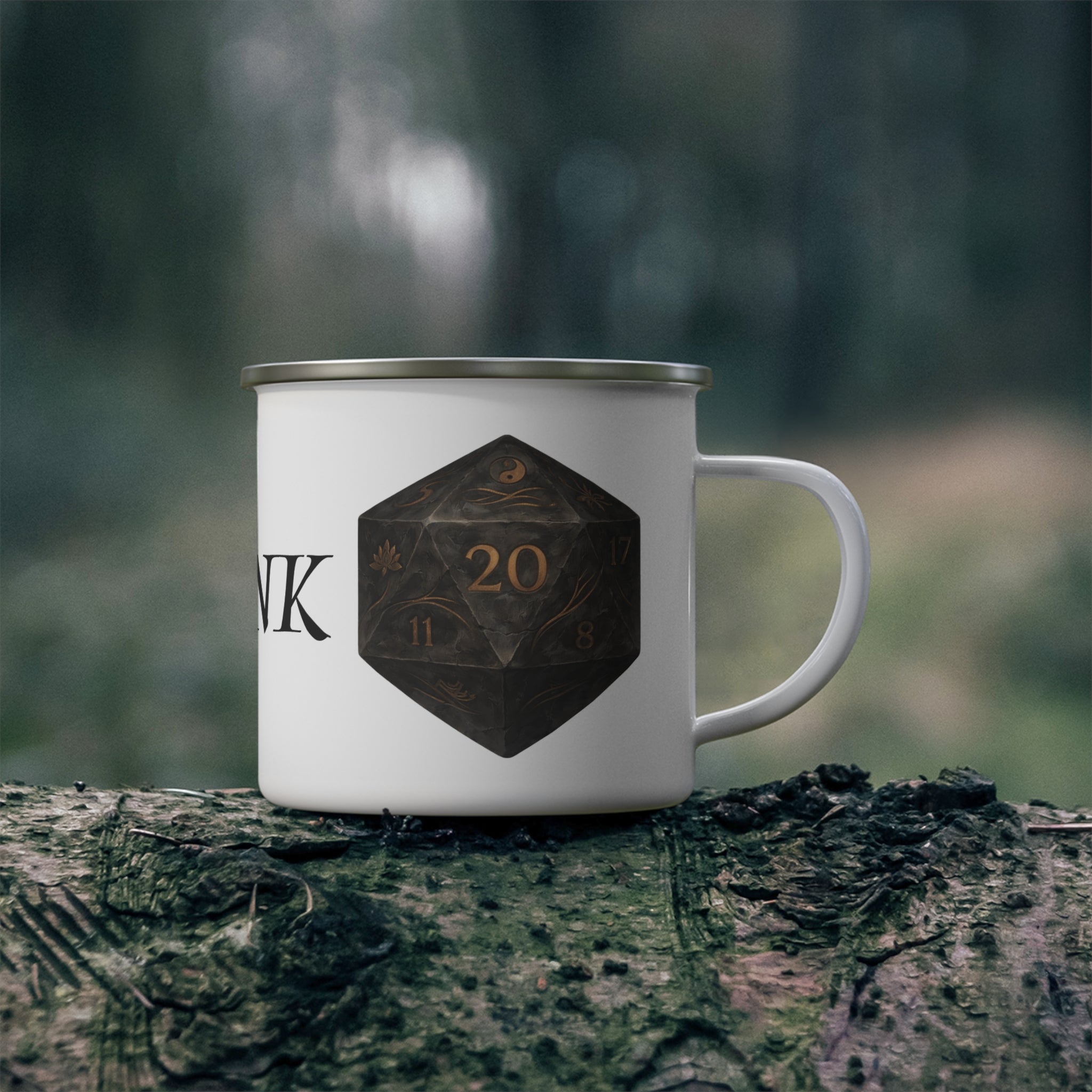 Monk D20 Enamel Mug — Balanced Path