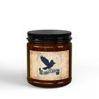 Ravenclaw House Inspired Candle | Blue Raven Emblem | Wisdom & Wit Gift | Amber or Clear Glass | Dark Academia Decor | Book Lover Gift