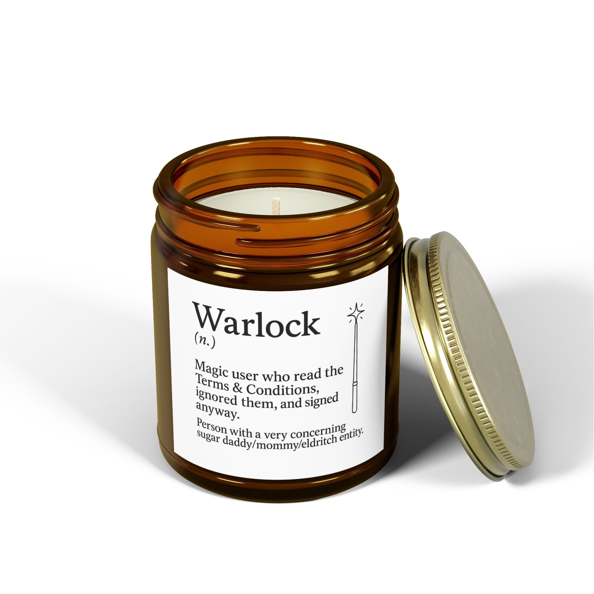 Warlock Candle | DnD Class Gift | Funny RPG Candle for Dungeon Masters & Players | Tabletop Gamer Decor | Dungeons and Dragons Gift Idea