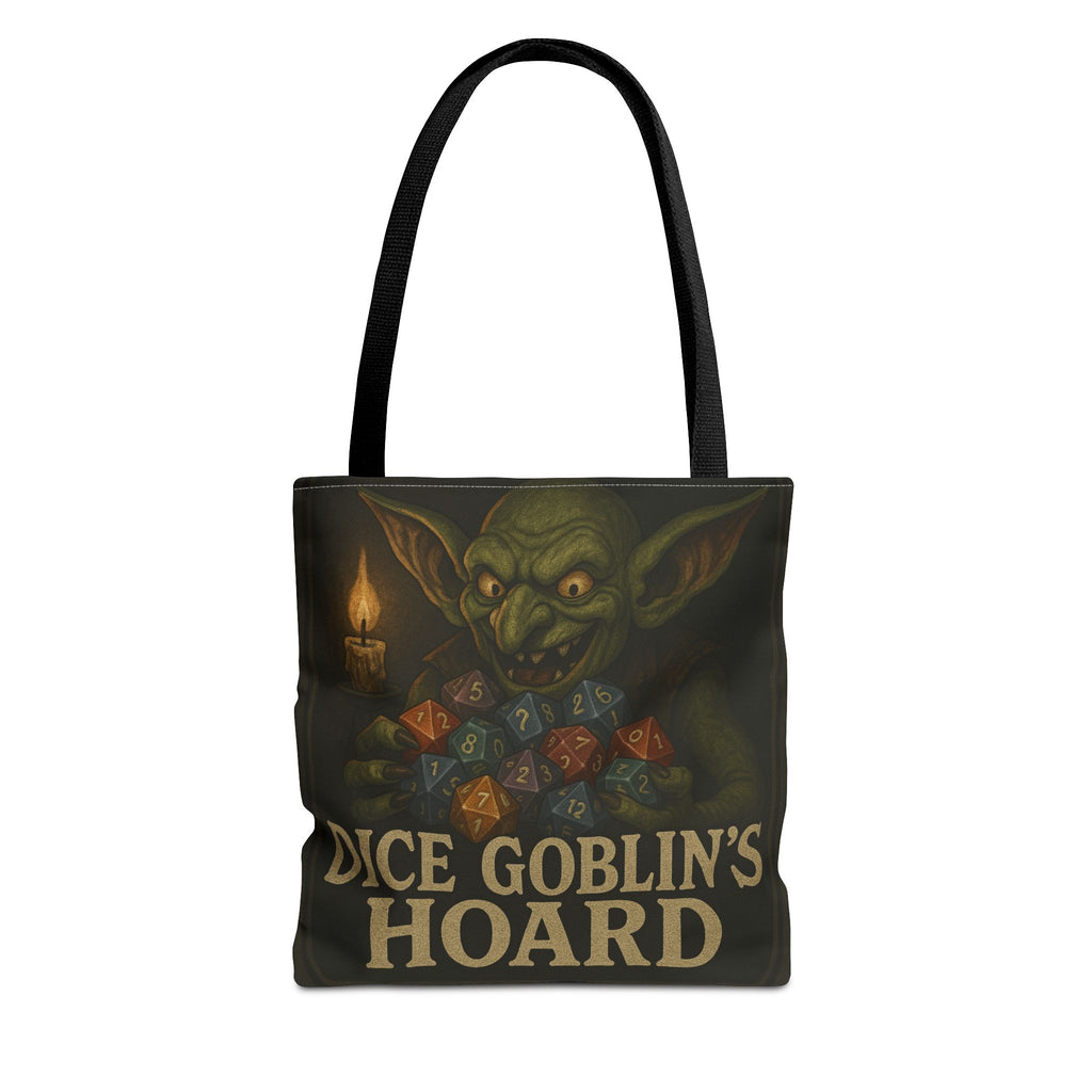 Dice Goblin's Hoard Tote Bag, Fantasy Tote, D&D Accessory, Gamer Gift, Bag for Dice, RPG Fan Tote, Geek Chic, Roleplaying Bag