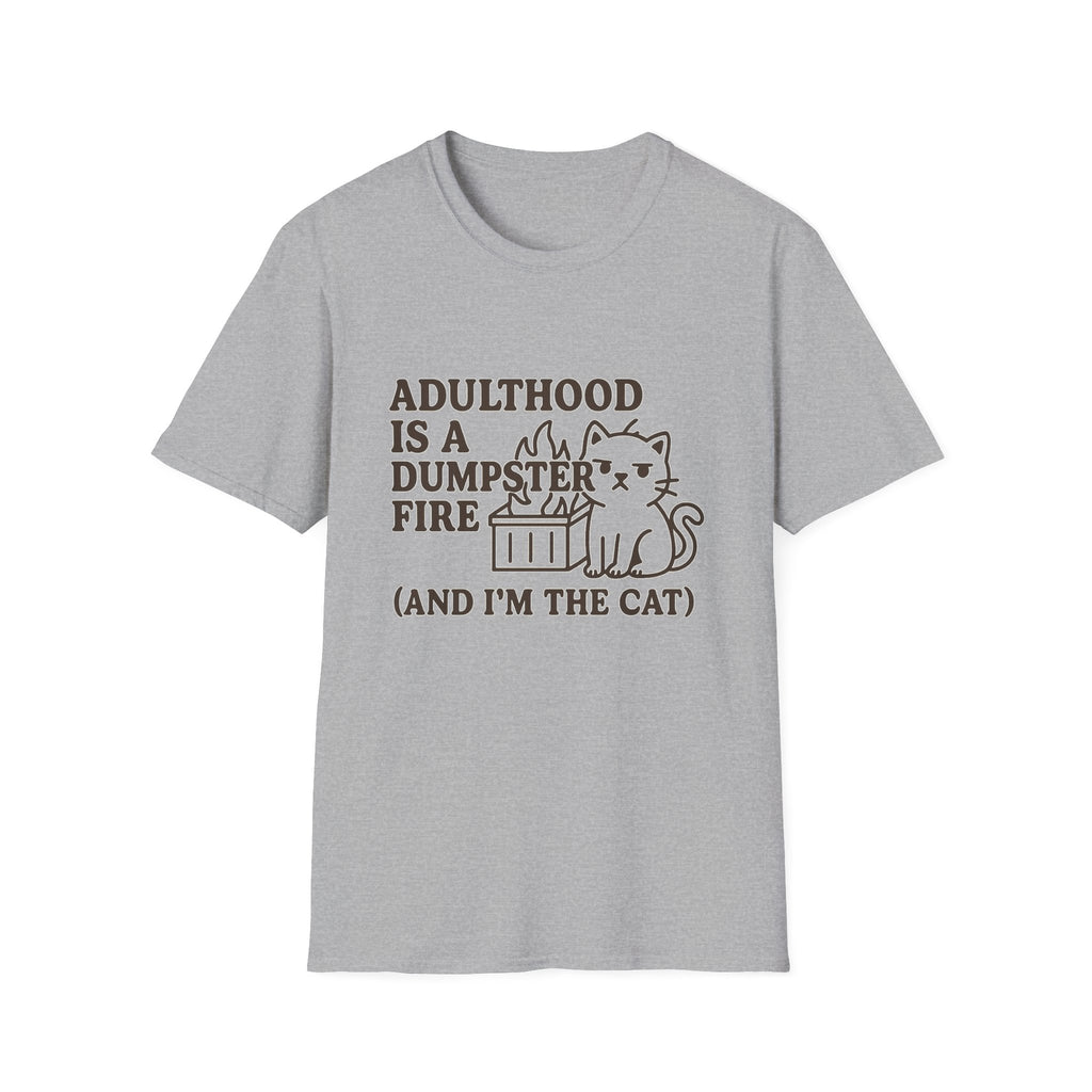 Adulthood Humor is a Dumpster Fire Shirt