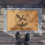 Fantasy-Themed Doormat with Dragon Design, Perfect for Gamers, Home Decor, Gift for D&D Lovers, Unique Welcome Mat