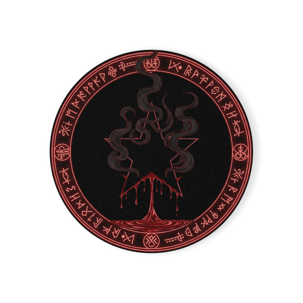 Black Mana MTG Cork Coaster — Round Heat-Resistant Drink Coaster