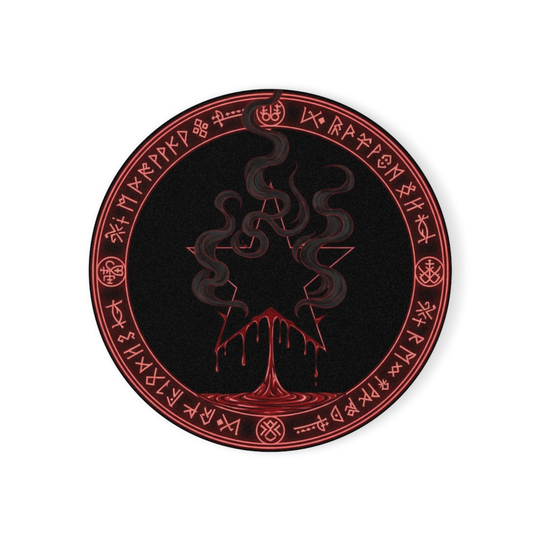 Black Mana MTG Cork Coaster — Round Heat-Resistant Drink Coaster