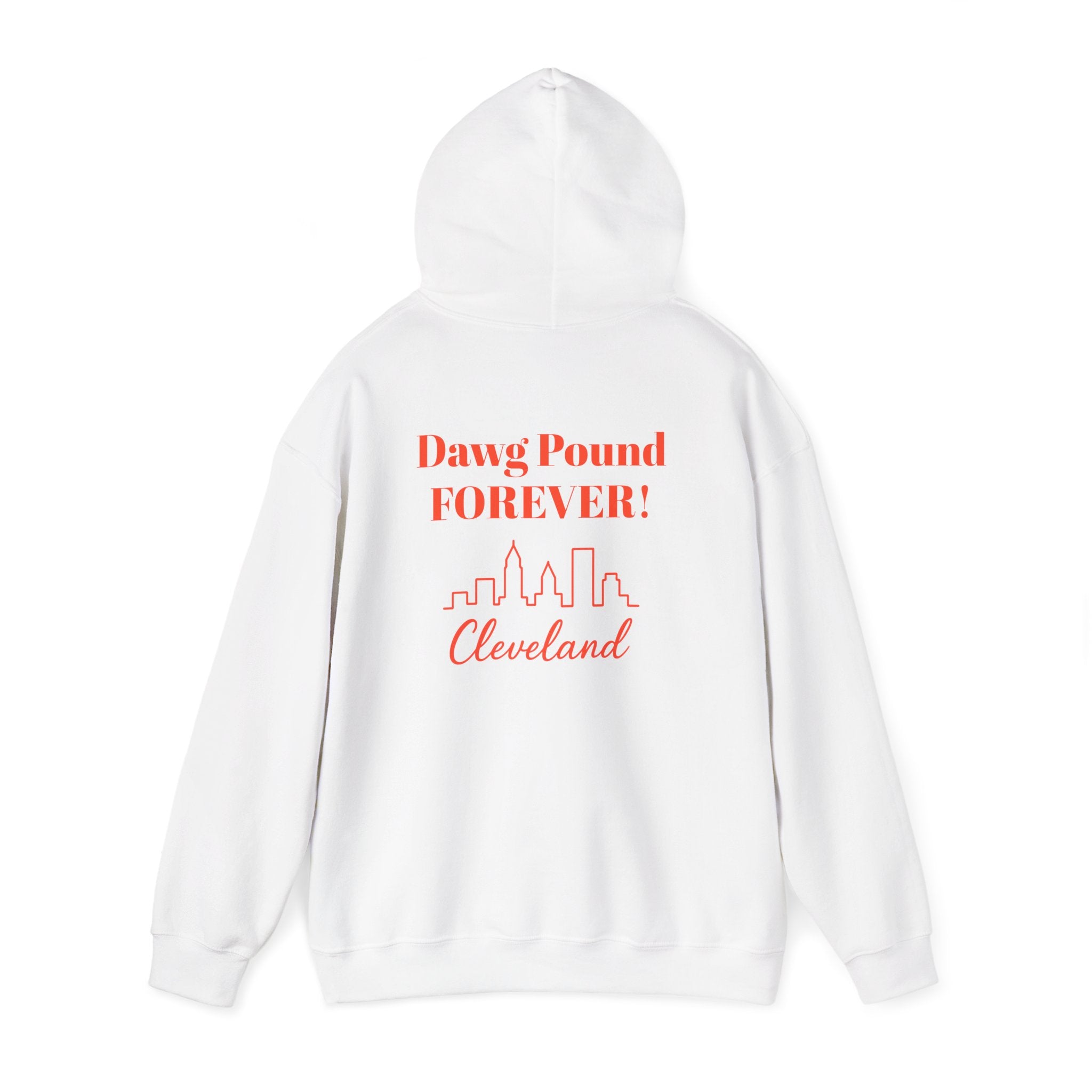 Cleveland -Dawg Pound Forever- Hoodie - Bulldog Mascot - Cleveland Sports Fans